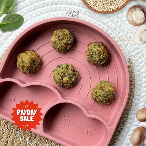 Toddler Baked Quinoa Chicken Meatball