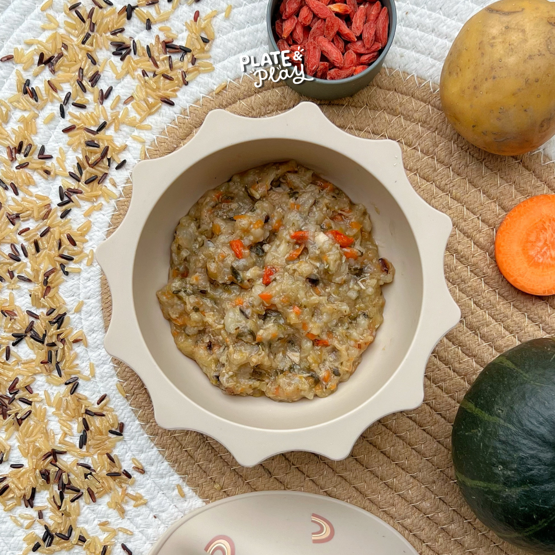 Baby Mix Grain Chicken Congee With Squash Spinach & Wolfberry (MG