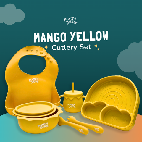 Little Foodie's Cutlery Set - Mango Yellow