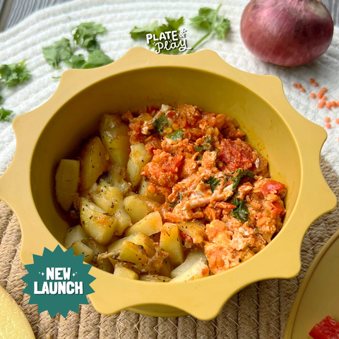 Toddler Shakshuka  with Herbed Potatoes