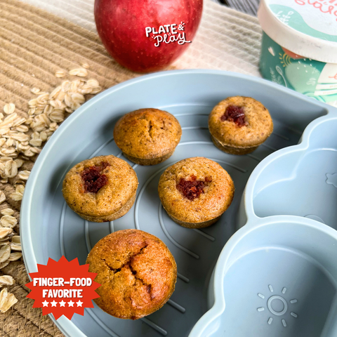 Toddler Apple Cranberry Oat Muffins with Flaxseed