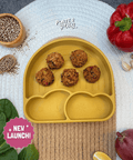 Fajita-style chicken quinoa meatballs, halal BLW baby finger food for self-feeding