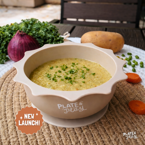 Toddler Creamy Veggie Chowder with Kale & Butternut