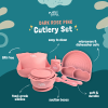 Little Foodie's Cutlery Set - Dark Rose Pink