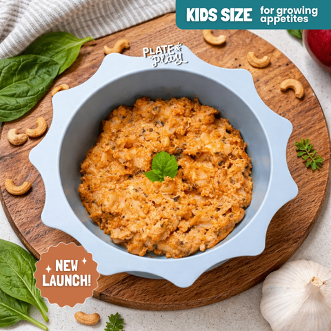 Kid Tuscan-Style Chicken Macaroni Mash with Spinach