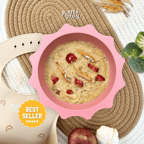 Baby Fish Congee with Jujube, Broccoli & Mixed Mushrooms