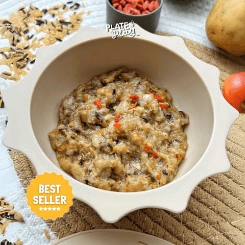 Toddler Mix Grain Chicken Congee With Pumpkin Spinach & Wolfberry