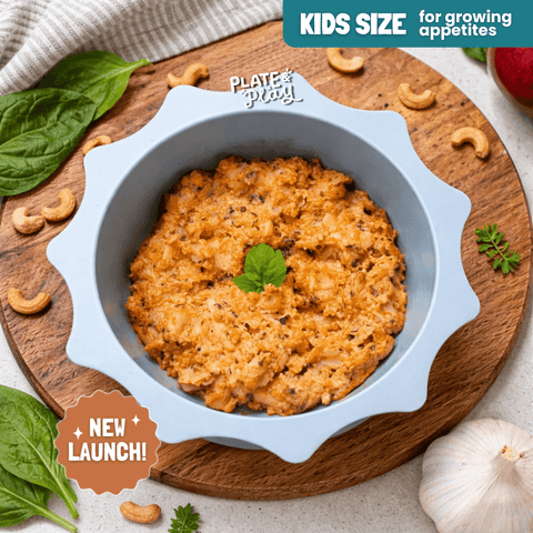 Kid Tuscan-Style Chicken Macaroni Mash with Spinach