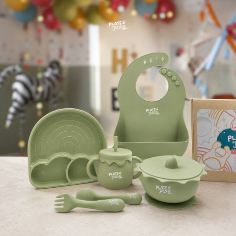 Little Foodie’s Cutlery Set - Sage Green | 5-Piece Baby & Toddler Feeding Set