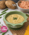 Toddler mashed potato with salmon and green beans, halal frozen toddler meal Singapore